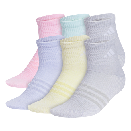 adidas Girl's Superlite 3.0 6-Pack Quarter Sock-1