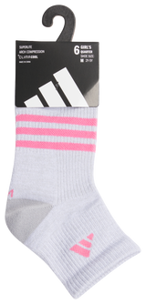 adidas Girl's Superlite 3.0 6-Pack Quarter Sock-8