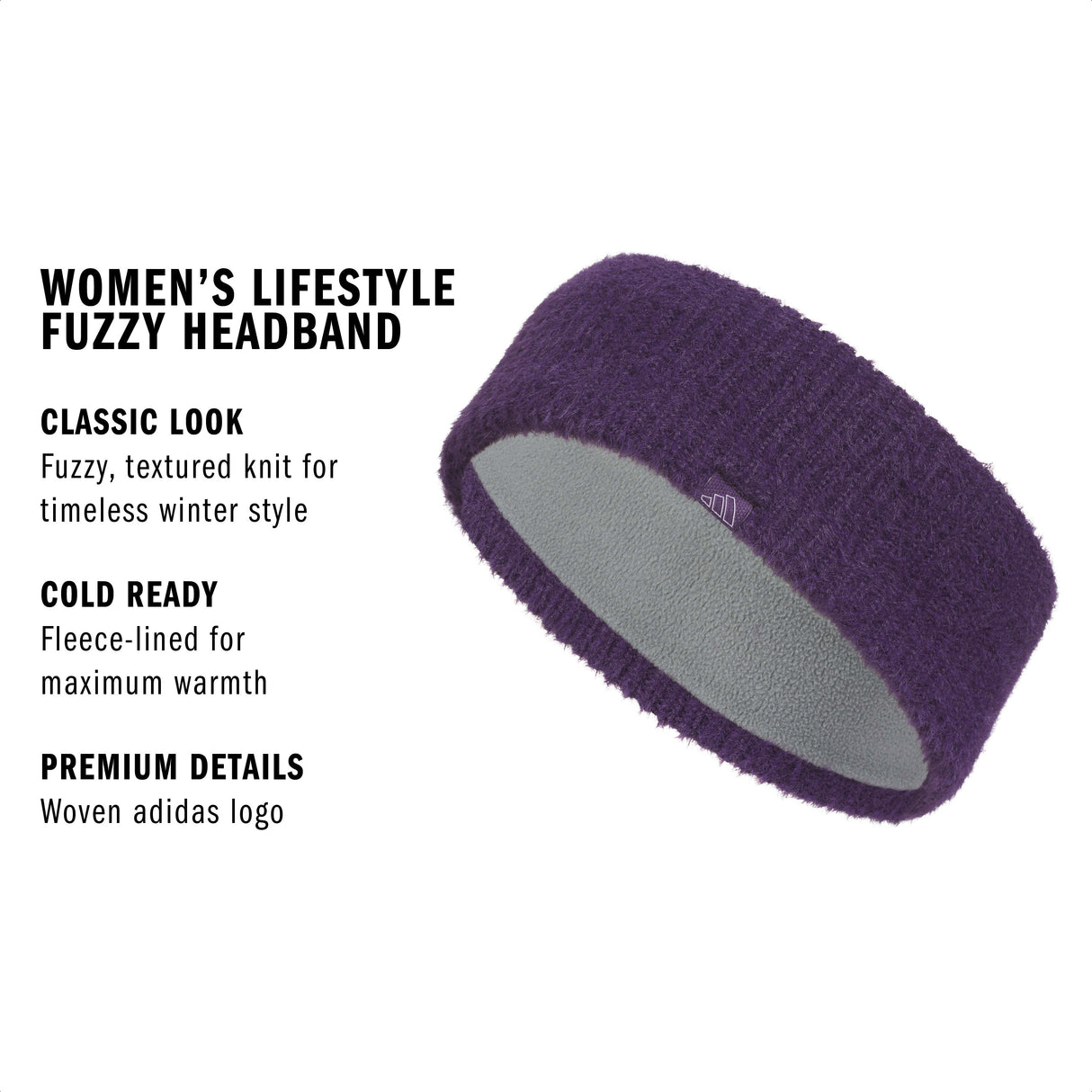 adidas Women's Lifestyle Fuzzy Headband-3