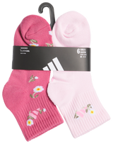adidas Girl's Cushioned Graphic 2.0 6-Pack Quarter Sock-5