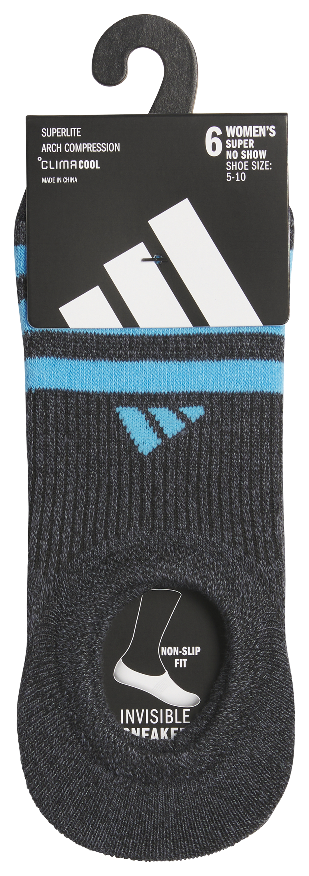 adidas Women's Superlite 3.0 6-Pack Super No Show Sock-6