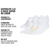 adidas Women's Superlite 3.0 6-Pack Super No Show Sock-2