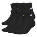 adidas Men's Classic Cushioned 6-Pack Quarter Sock-1
