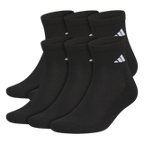 adidas Men's Classic Cushioned 6-Pack Quarter Sock-1