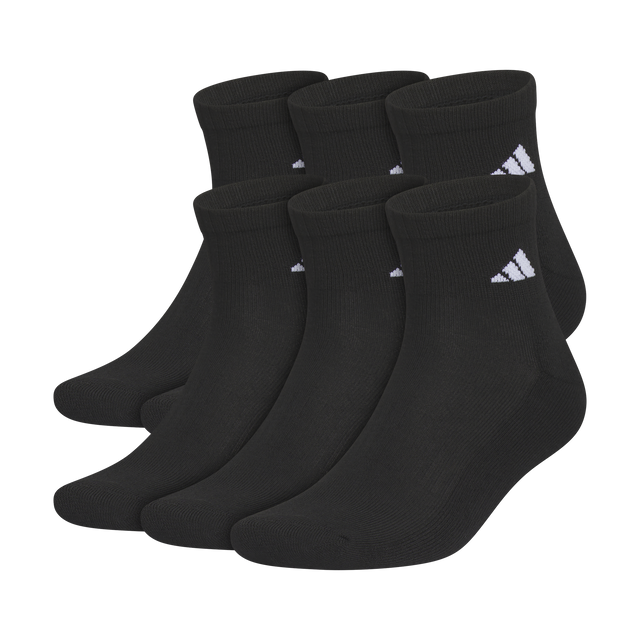 adidas Men's Classic Cushioned 6-Pack Quarter Sock-1