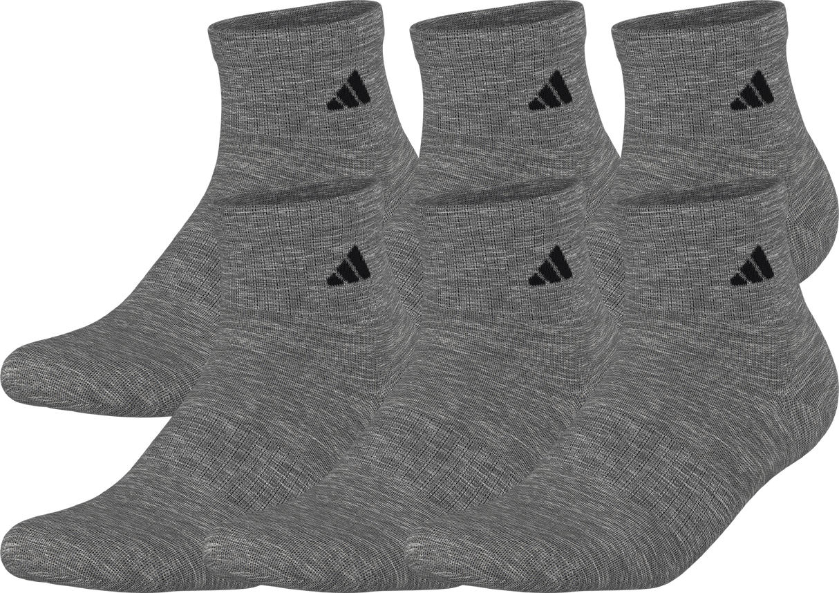 adidas Men's Classic Cushioned 6-Pack Quarter Sock-1
