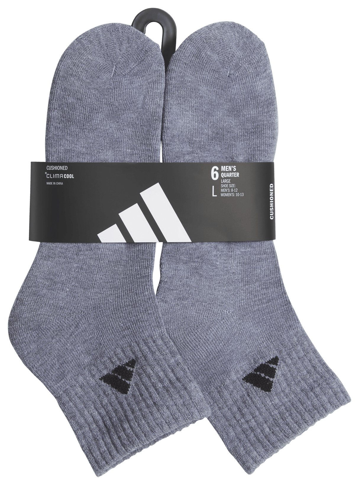 adidas Men's Classic Cushioned 6-Pack Quarter Sock-5