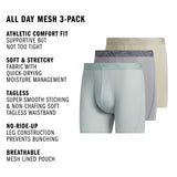 adidas Men's All Day Mesh 3-Pack Boxer Brief-2