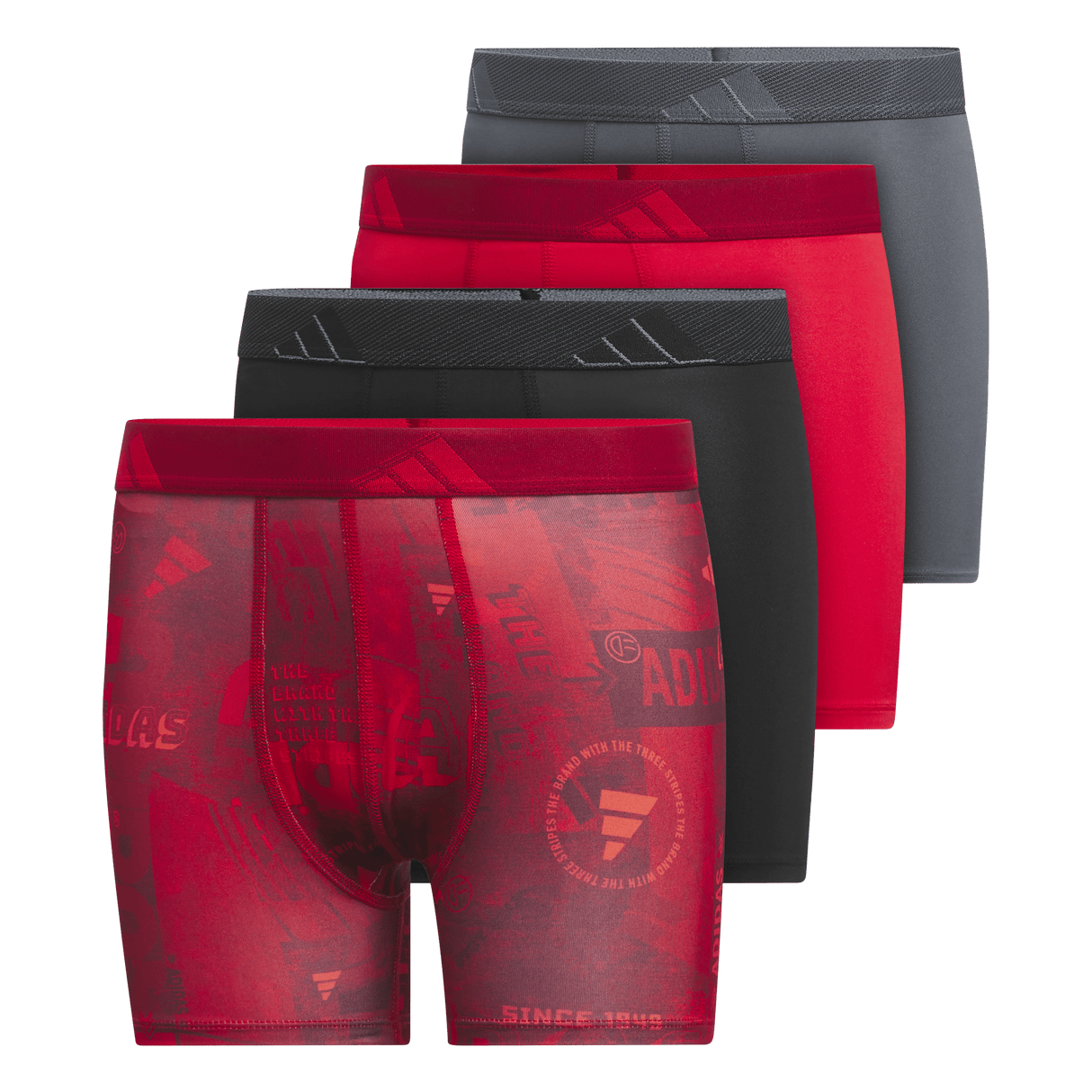 adidas Youth Microfiber Graphic 4-Pack Boxer Brief-1