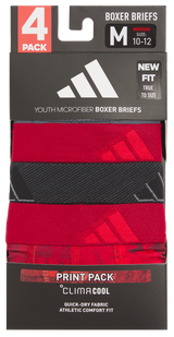 adidas Youth Microfiber Graphic 4-Pack Boxer Brief-4