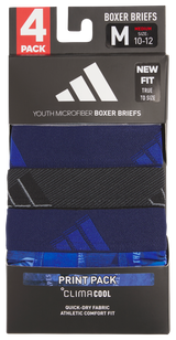 adidas Youth Microfiber Graphic 4-Pack Boxer Brief-4