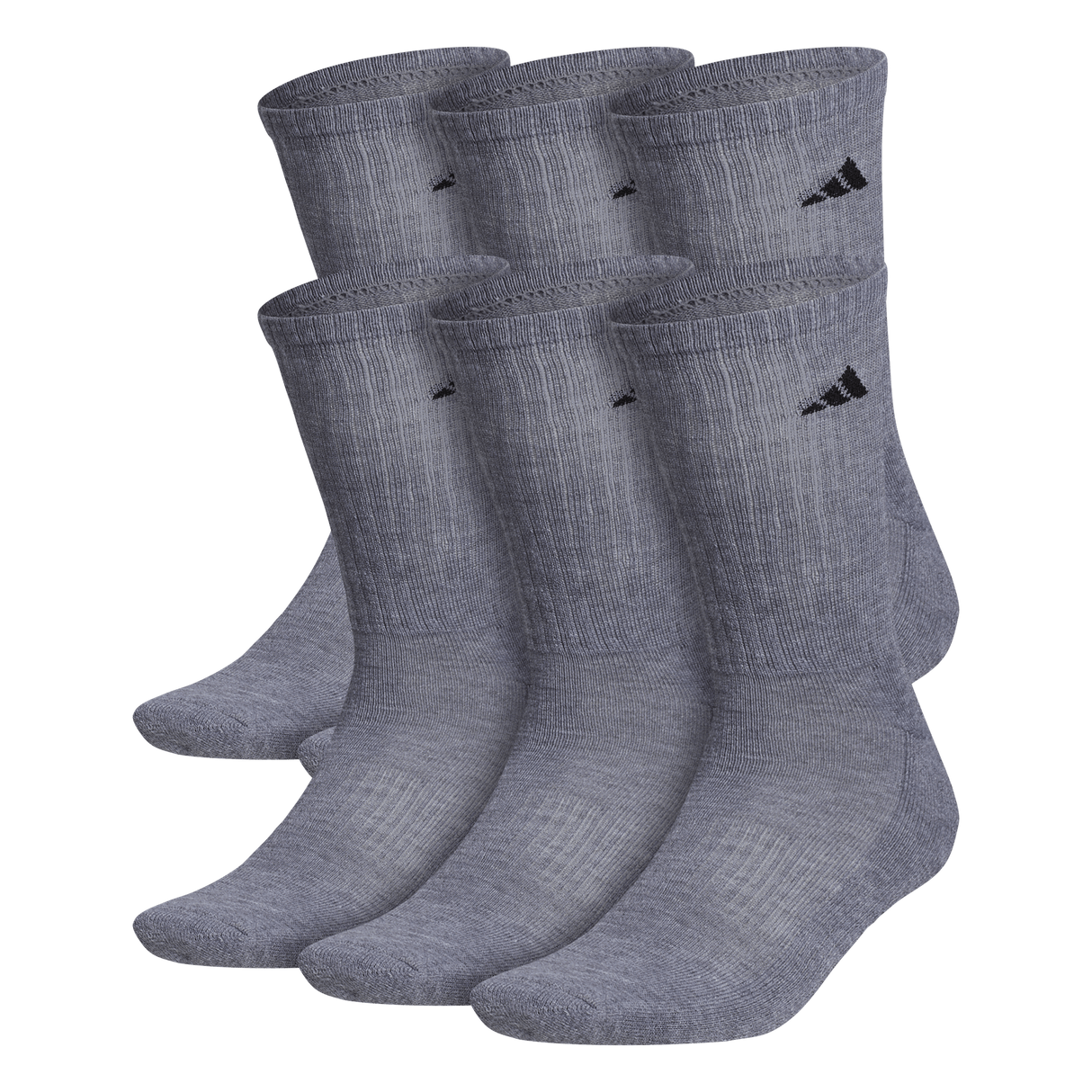 adidas Men's Athletic Cushioned 6-Pack Crew Sock-1