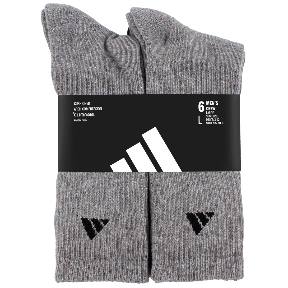adidas Men's Athletic Cushioned 6-Pack Crew Sock-9