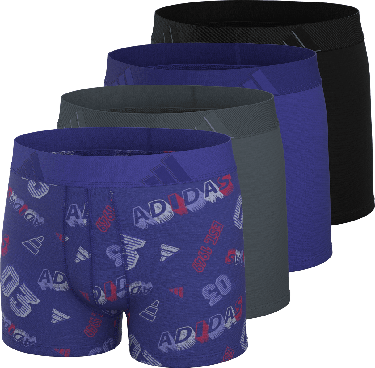 adidas Youth Microfiber Graphic 4-Pack Boxer Brief-1
