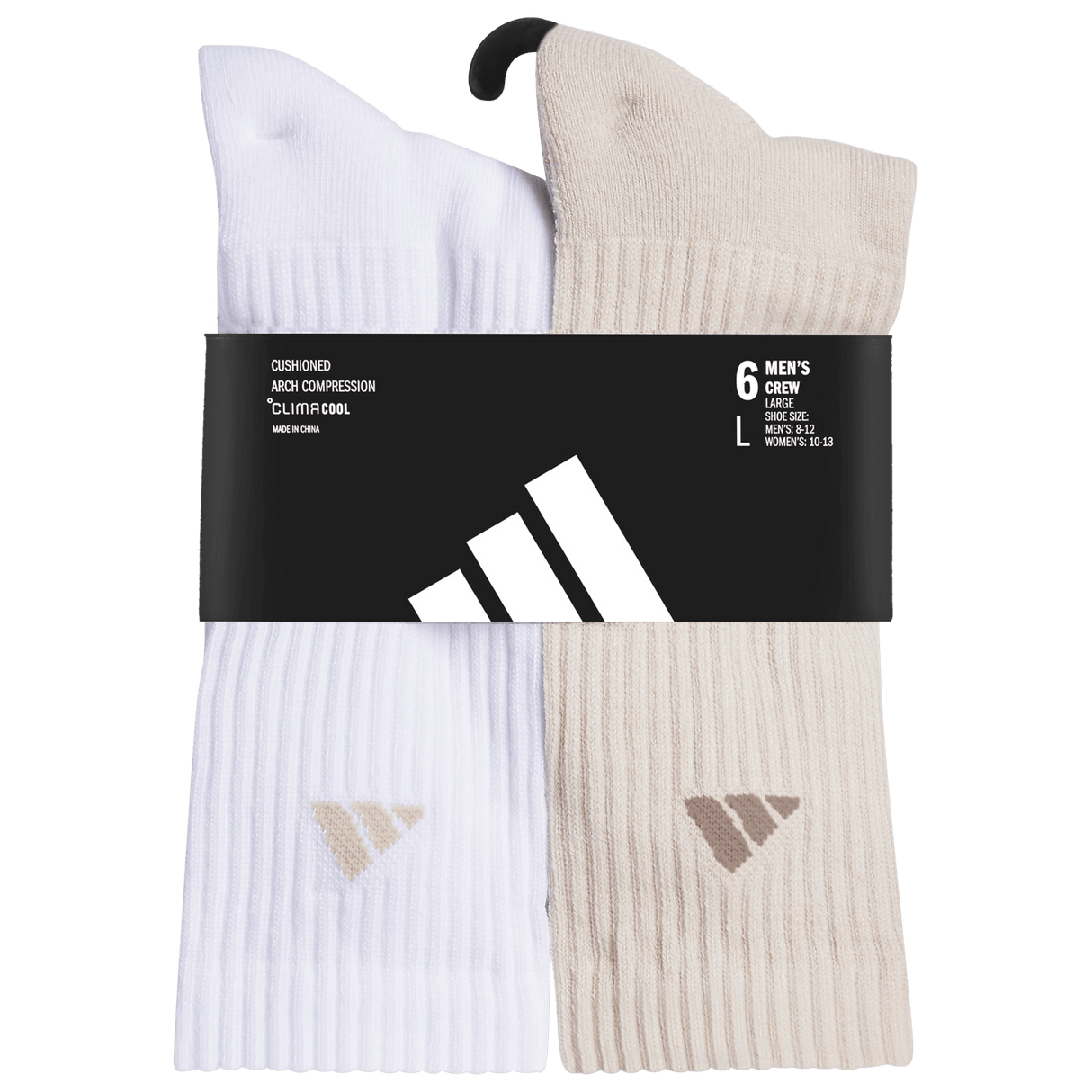 adidas Men's Athletic Cushioned 6-Pack Crew Sock-7
