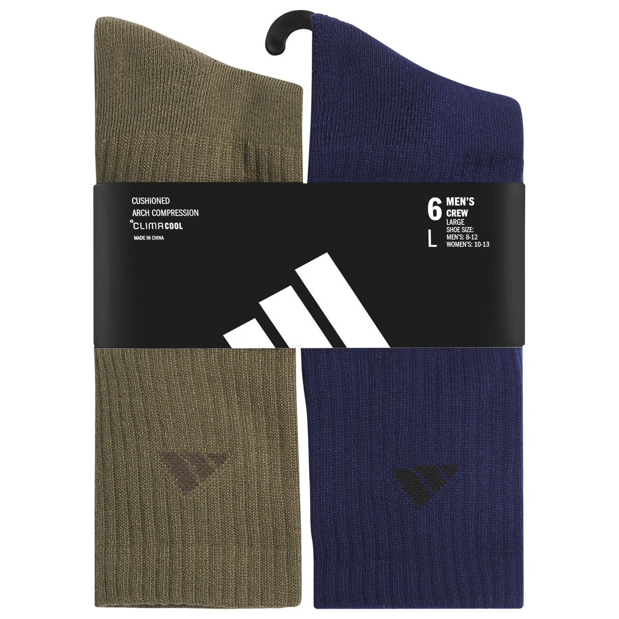 adidas Men's Athletic Cushioned 6-Pack Crew Sock-8
