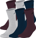 adidas Men's Athletic Cushioned 6-Pack Crew Sock-1