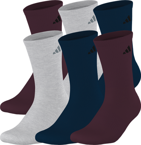 adidas Men's Athletic Cushioned 6-Pack Crew Sock-1