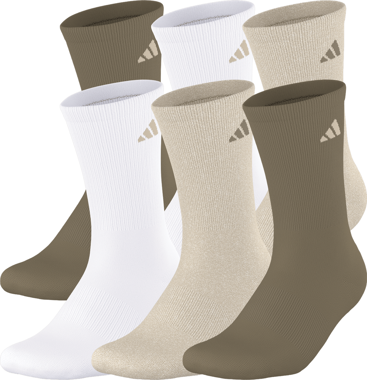 adidas Men's Athletic Cushioned 6-Pack Crew Sock-1