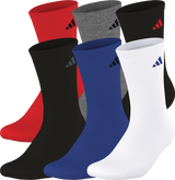 adidas Men's Athletic Cushioned 6-Pack Crew Sock-1