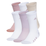 adidas Girl's Athletic Cushioned 6-Pack Crew Sock-1