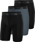 adidas Men's All Day Microfiber 3-Pack Long Boxer Brief-1