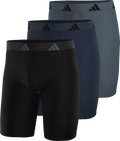 adidas Men's All Day Microfiber 3-Pack Long Boxer Brief-1