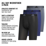 adidas Men's All Day Microfiber 3-Pack Long Boxer Brief-2