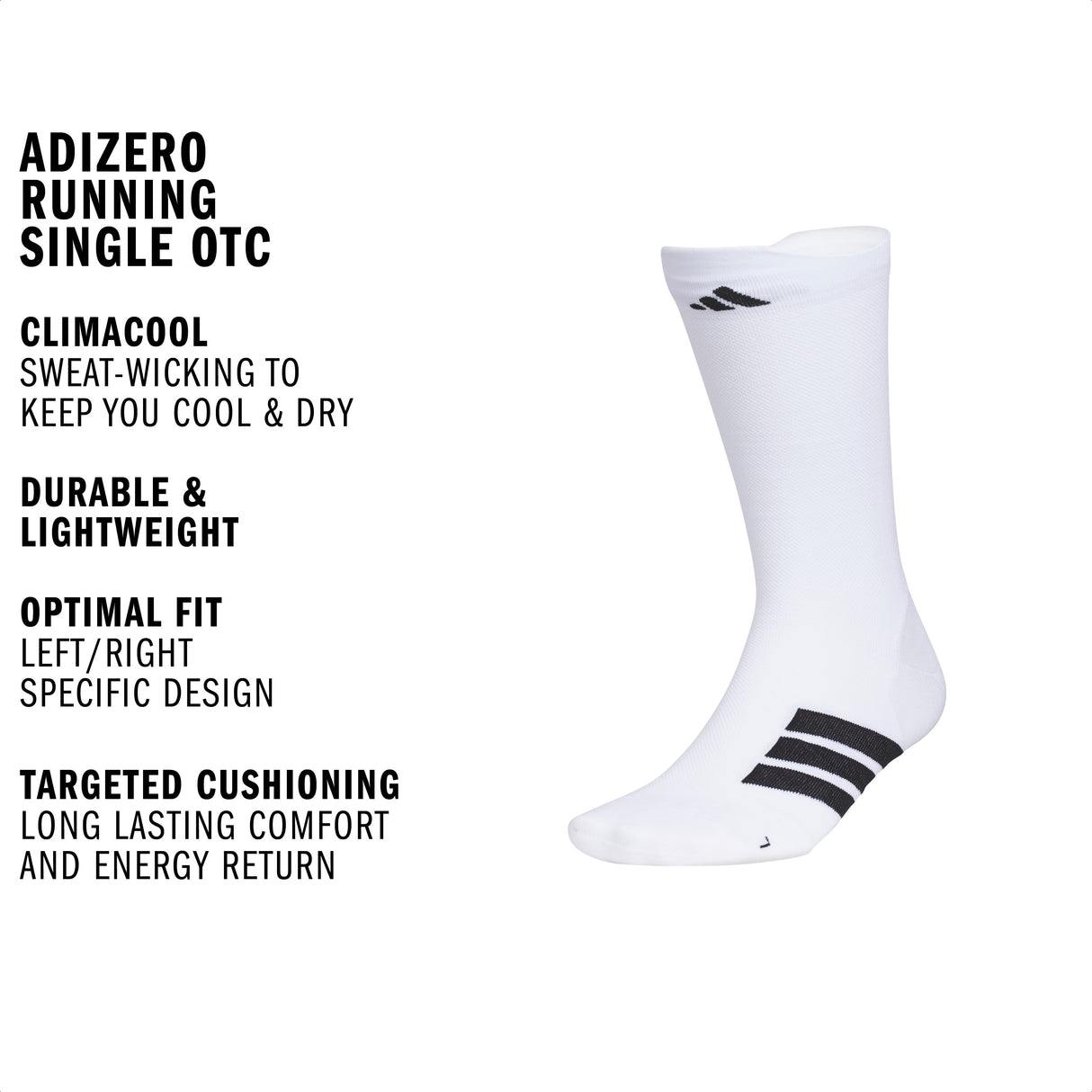 adidas Unisex Adizero Running Single OTC Sock-2