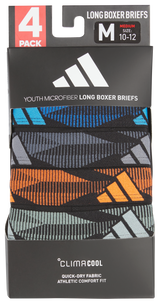 adidas Youth Microfiber 4-Pack Long Boxer Brief-4