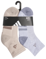 adidas Youth Athletic Cushioned 6-Pack Quarter Sock-6