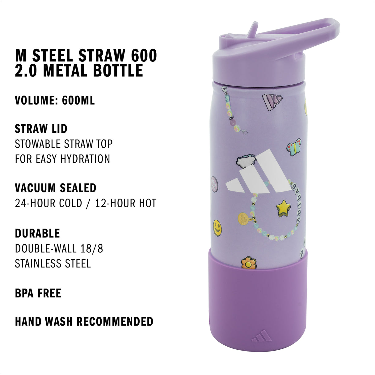 adidas M Steel Straw 600 2.0 Metal Bottle-2