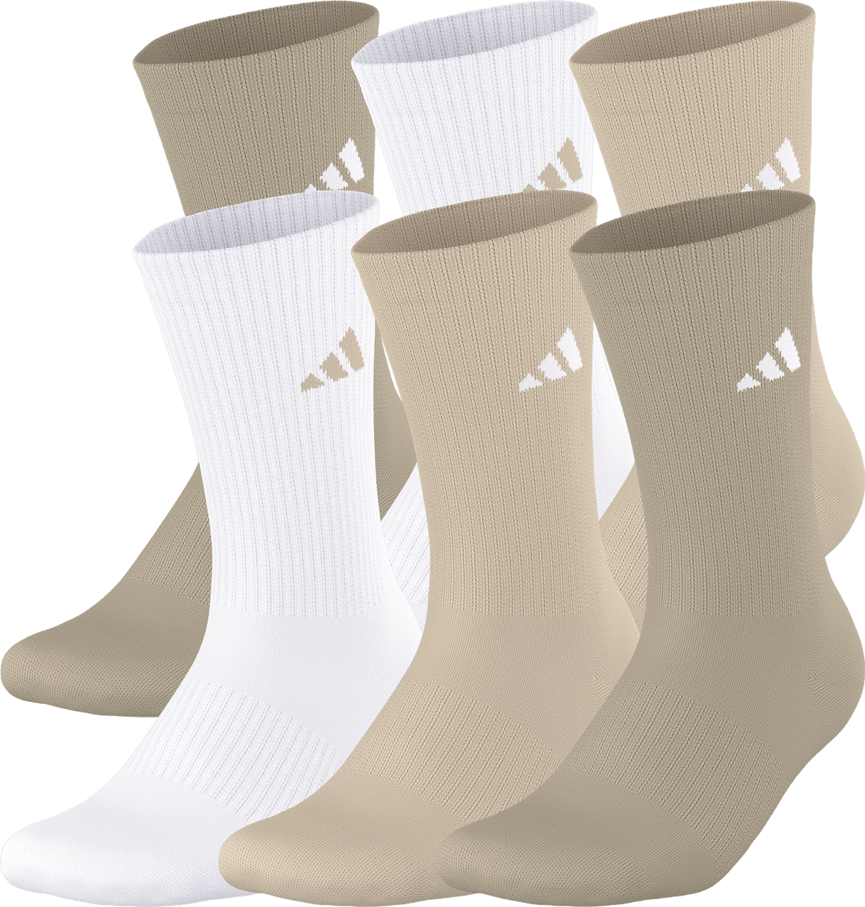 adidas Women's Athletic Cushioned 6-Pack Crew Sock-1