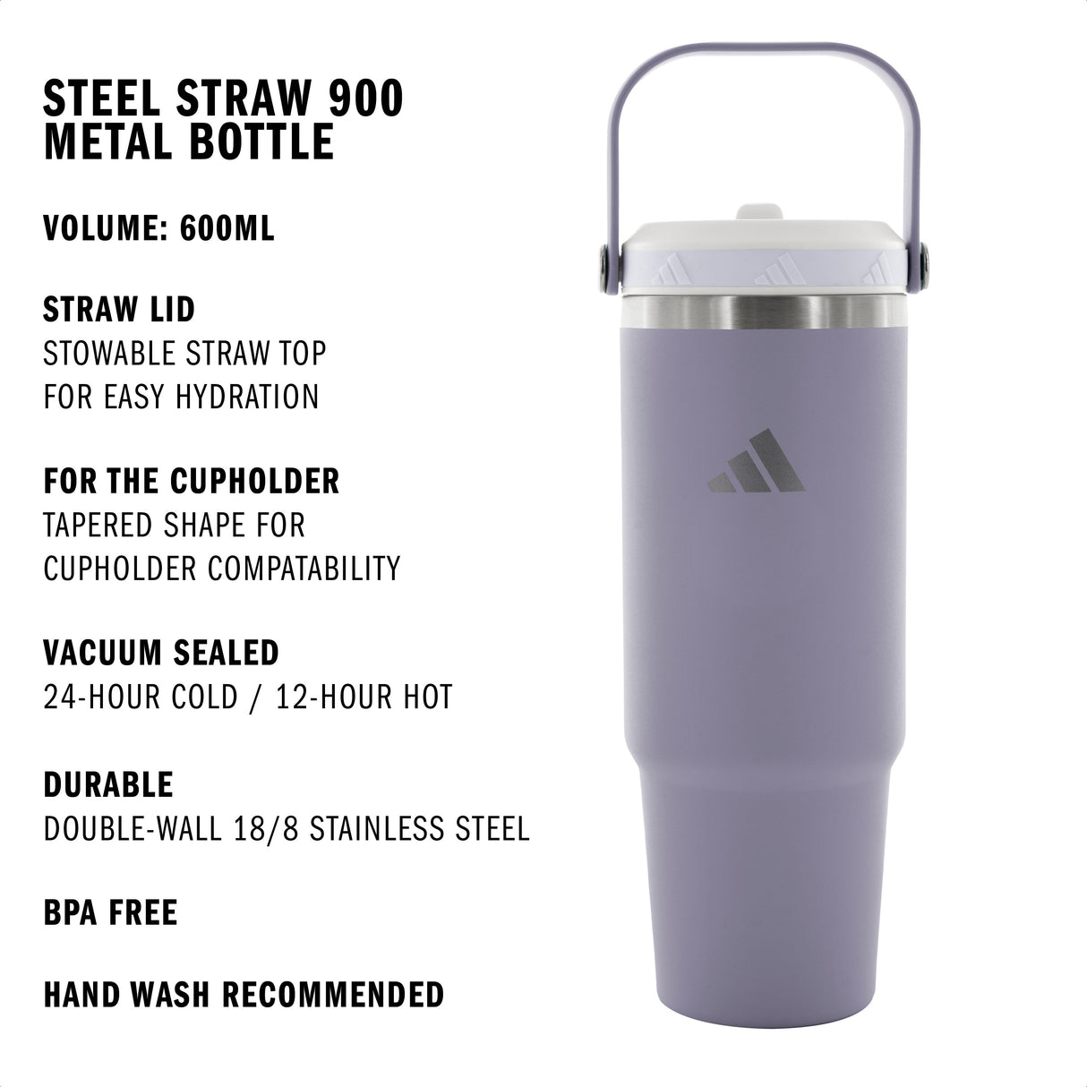 adidas Steel Straw 900 Metal Bottle-2