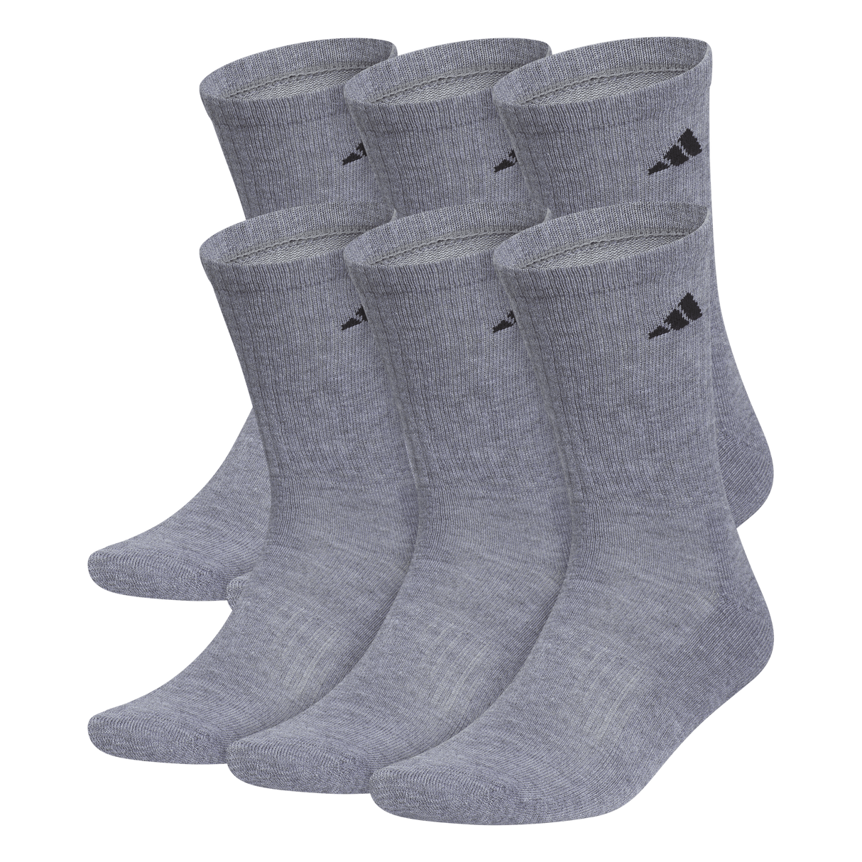 adidas Men's Classic Cushioned 6-Pack Crew Sock-1