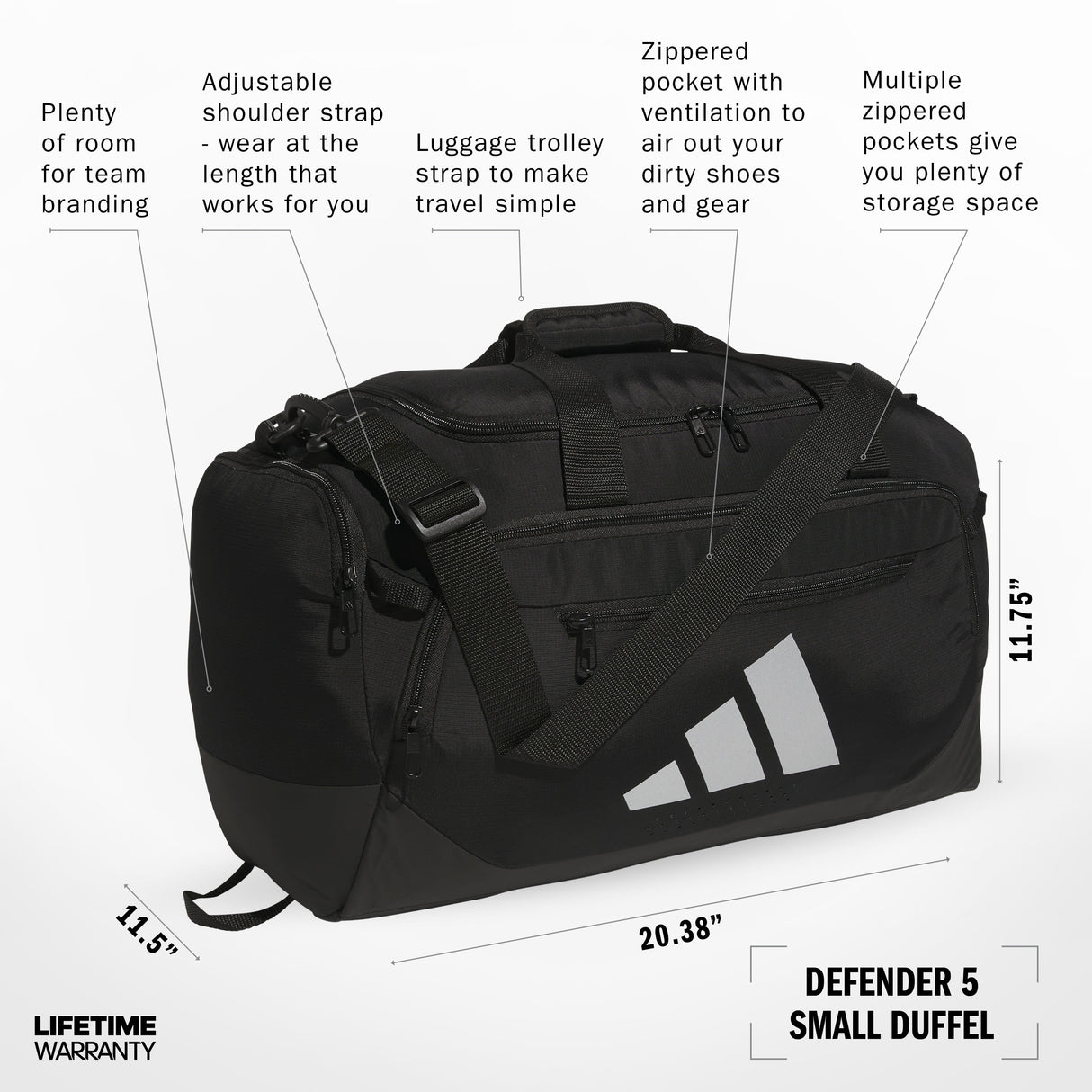 adidas Defender 5 Small Duffel-2