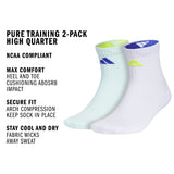 adidas Pure Training 2-Pack High Quarter Sock-2