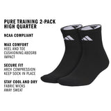 adidas Pure Training 2-Pack High Quarter Sock-2