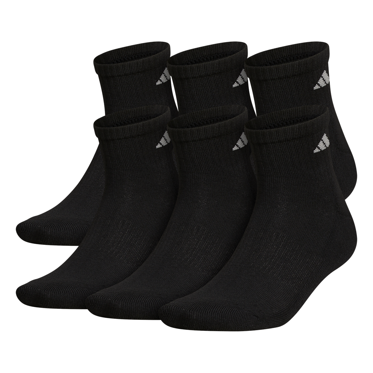 adidas Men's Athletic Cushioned 6-Pack Quarter Sock-1