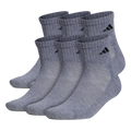adidas Men's Athletic Cushioned 6-Pack Quarter Sock-1