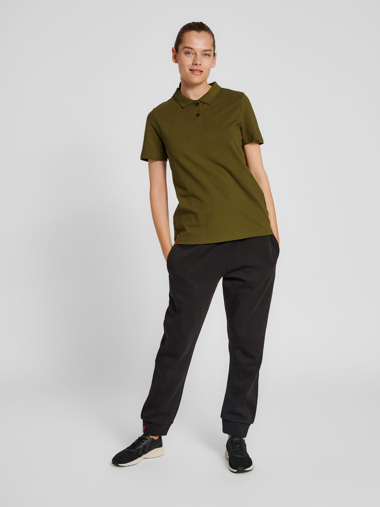 hummel Women's Red Stretch Polo-4