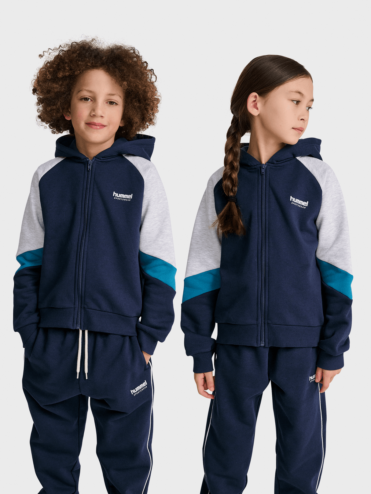 hummel Youth Loose Blocked Zip Hoodie-6