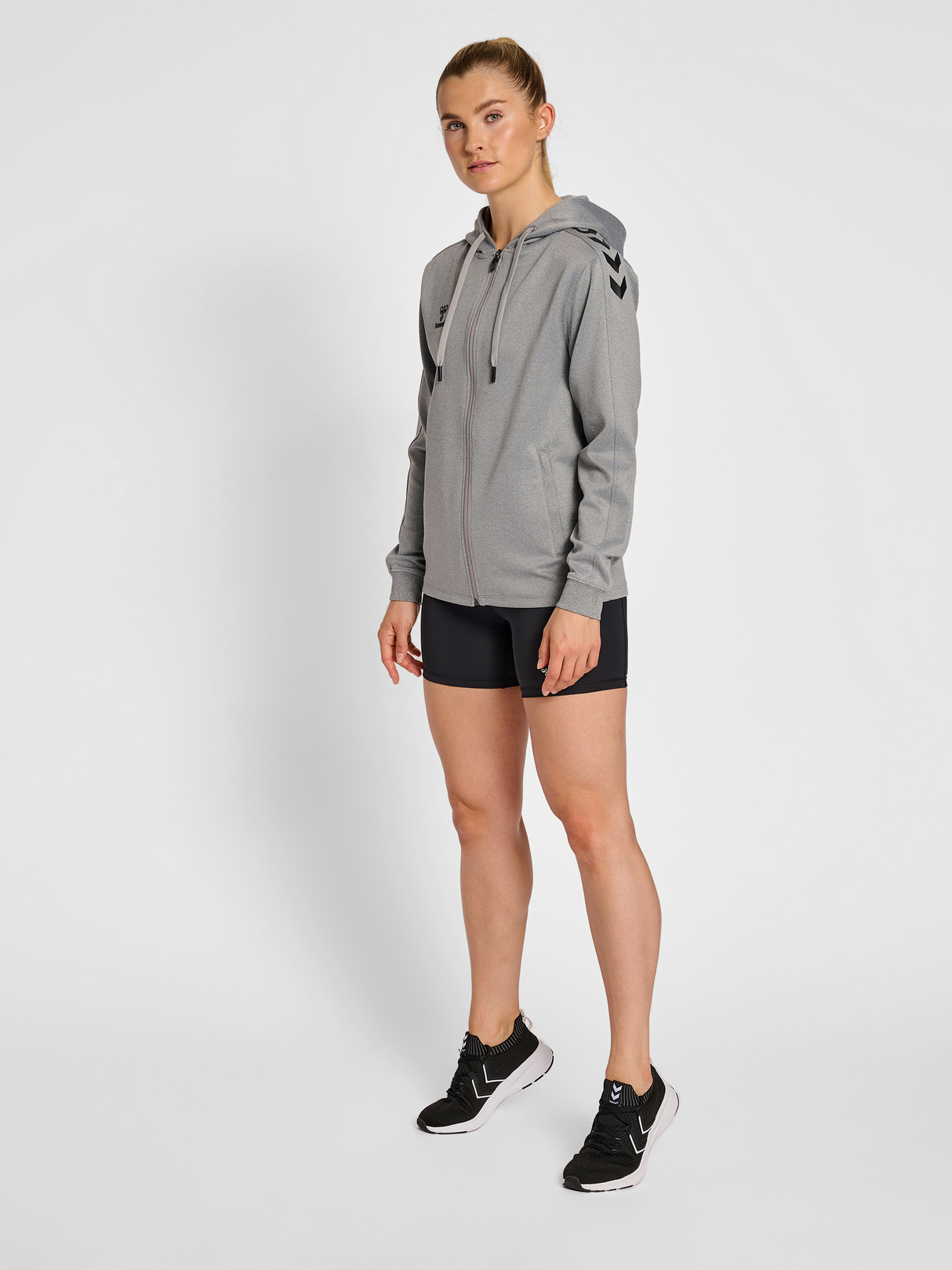 hummel Women's Core XK Poly Zip Hood Sweatshirt-4