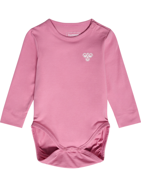 hummel Youth Mini Bee Solid Bodysuit Long Sleeve-1
