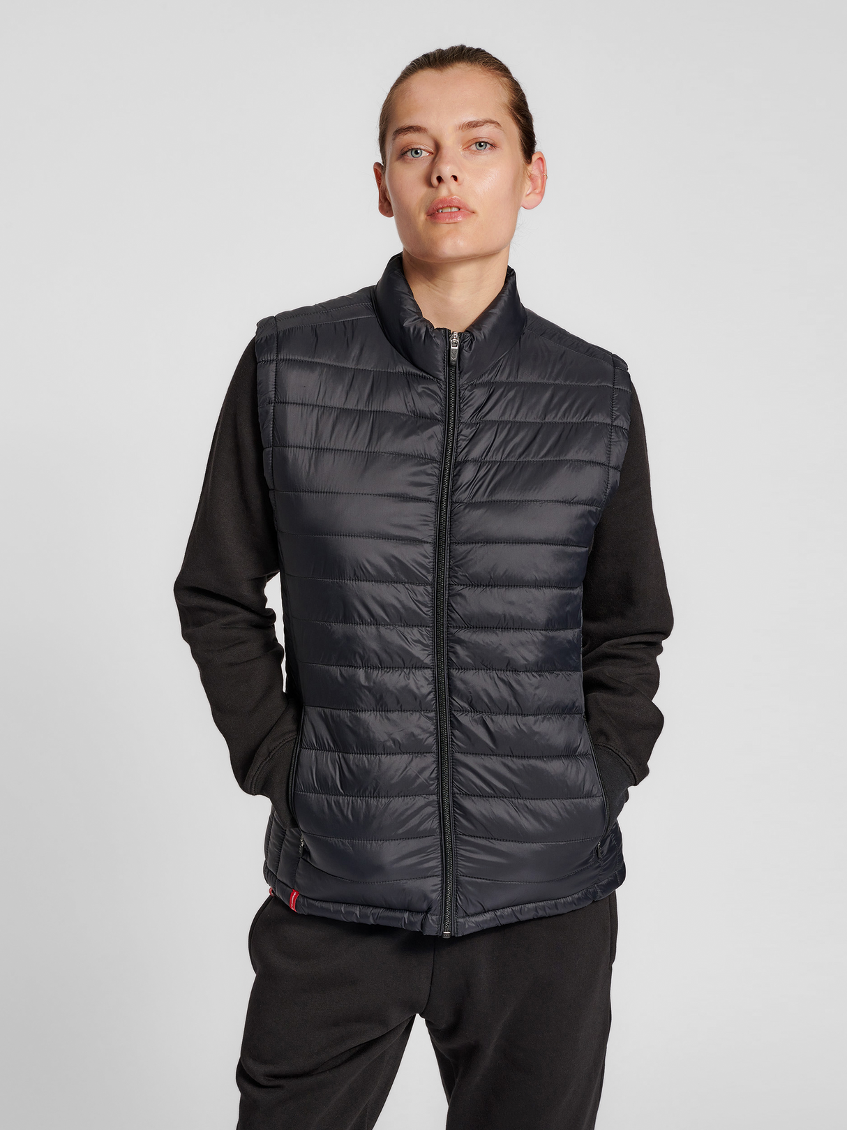 hummel Women's Red Quilted Waistcoat-5