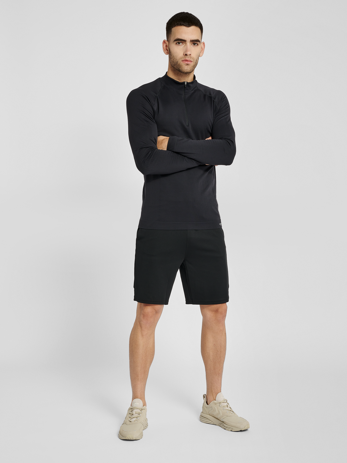 hummel Men's Stroke Seamless Half Zip-5