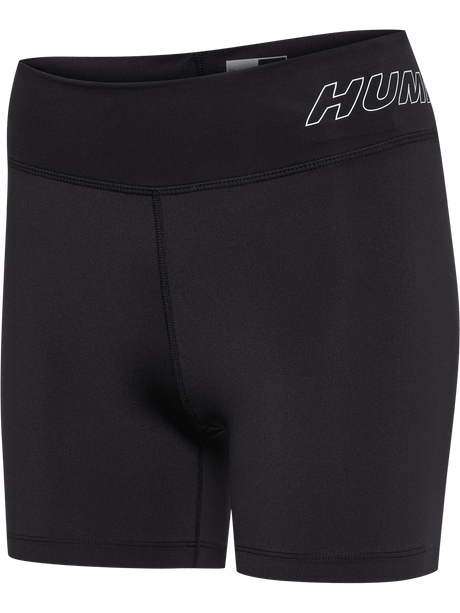 hummel Women's Training Essentials Fundamental Mid Waist Tight Shorts-1