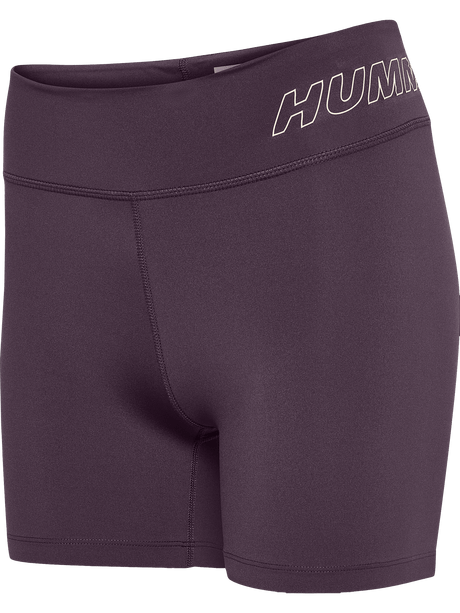hummel Women's Training Essentials Fundamental Mid Waist Tight Shorts-1