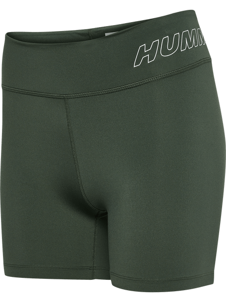 hummel Women's Training Essentials Fundamental Mid Waist Tight Shorts-1