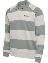 hummel Men's Loose Striped Long Sleeve Polo-1